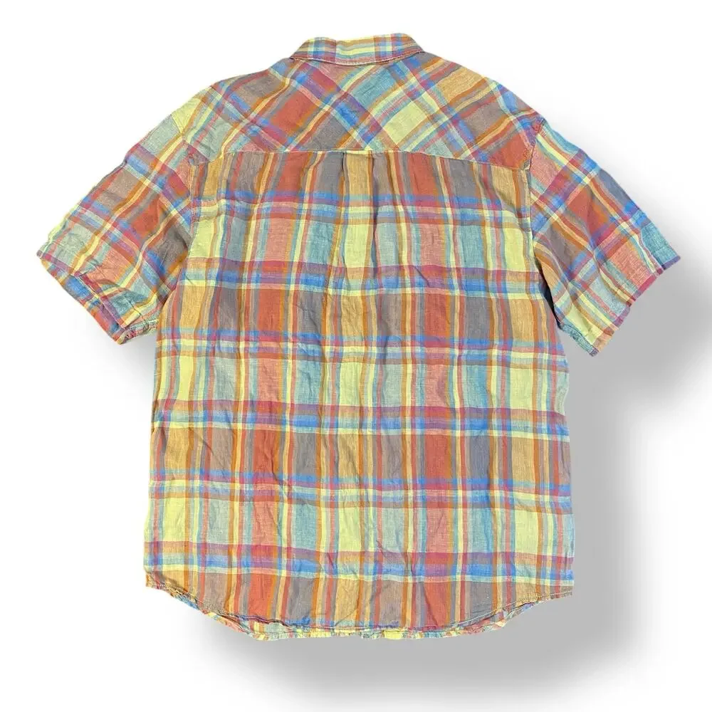 The‎ Territory Ahead Linen Button Up Tee Men’s Size L Multicolor Hiking Beachy